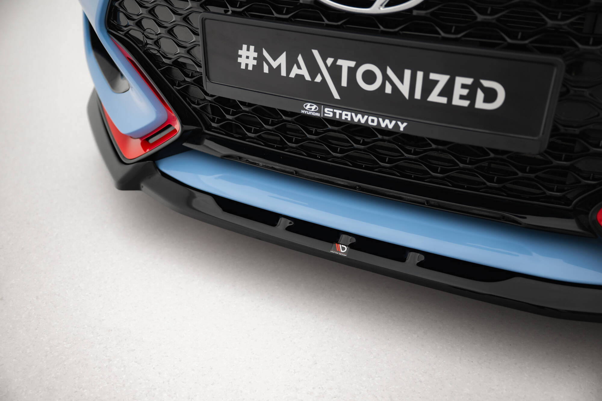Street+ Spoilerlippe Front Ansatz V.2 passend für Hyundai Veloster N Mk2 schwarz Hochglanz