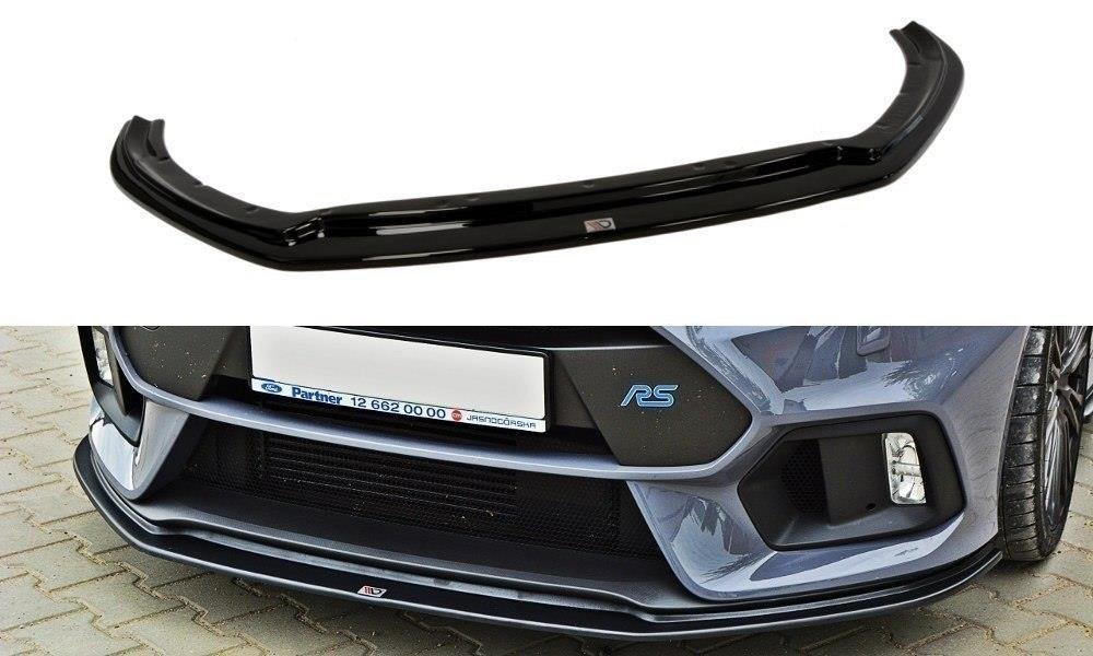 Street+ Spoilerlippe Front Ansatz V.3 passend für Ford Focus RS Mk3 schwarz Hochglanz