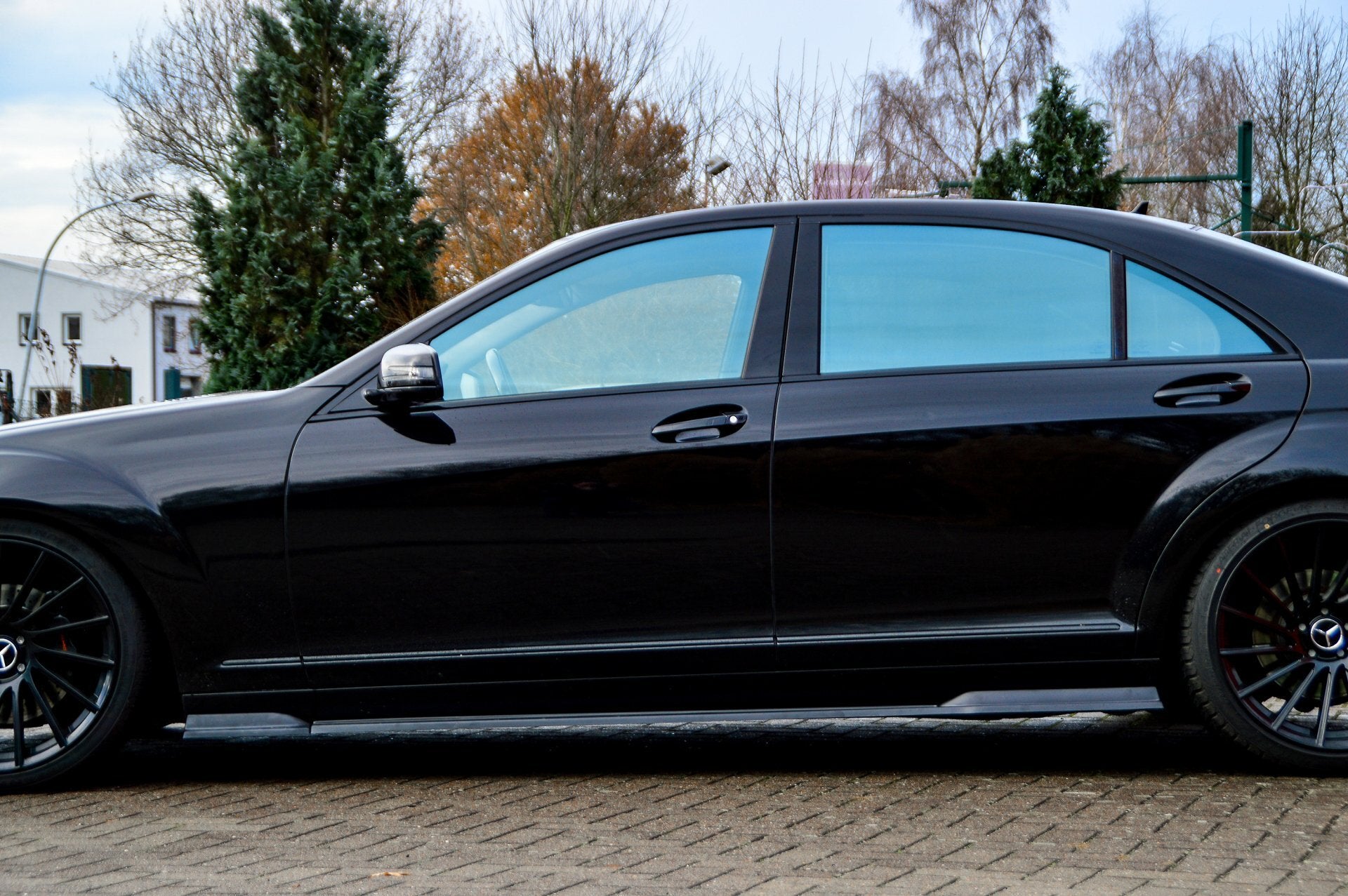Bodykit für Mercedes S-Klasse V221 Langversion Schwarz Matt