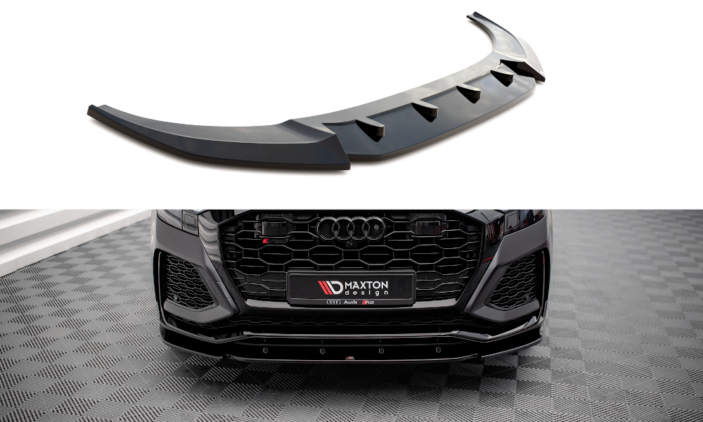 Street+ Spoilerlippe Front Ansatz V.1 passend für Audi RSQ8 Mk1 schwarz Hochglanz