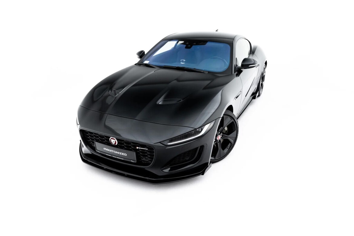 Frontlippe + Flaps passend für Jaguar F-Type X152 Facelift 2 schwarz Hochglanz