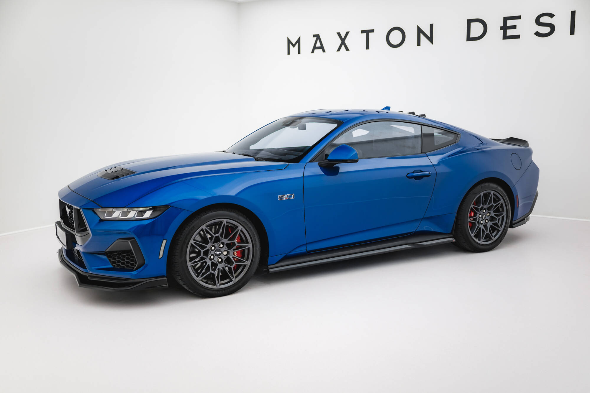 Street+ Seitenschweller Leisten passend für Ford Mustang Dark Horse Mk7 schwarz Hochglanz