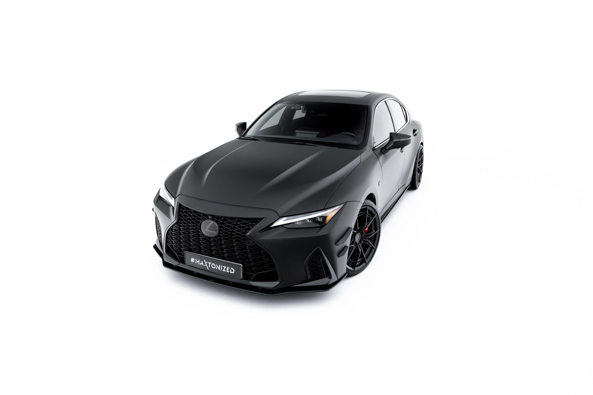 Frontlippe passend für Lexus IS 500 Mk3 Facelift 2 XE30 schwarz-rot