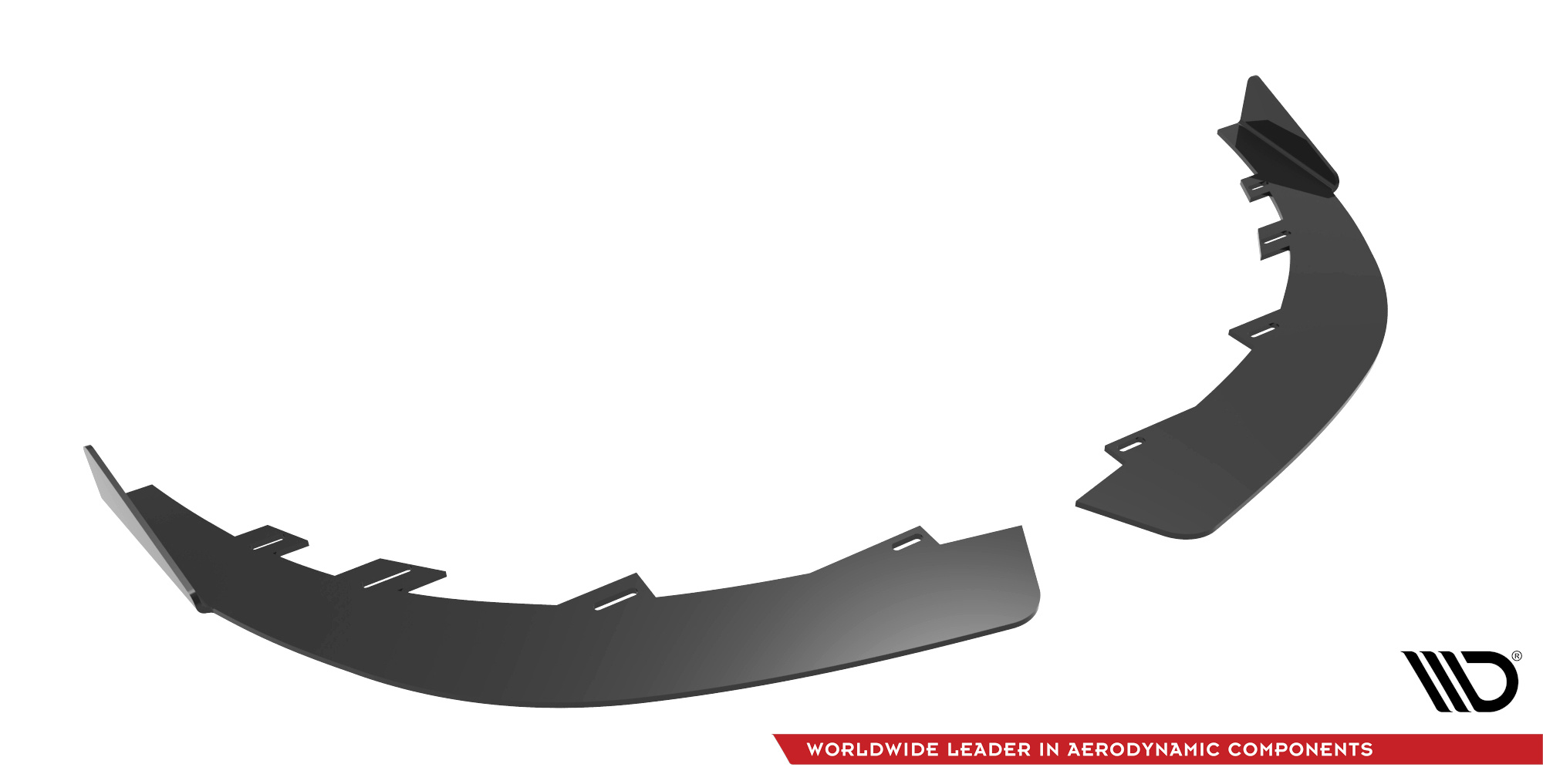 Front Stoßstange Flaps passend für Ford Fiesta ST Mk6 schwarz Hochglanz
