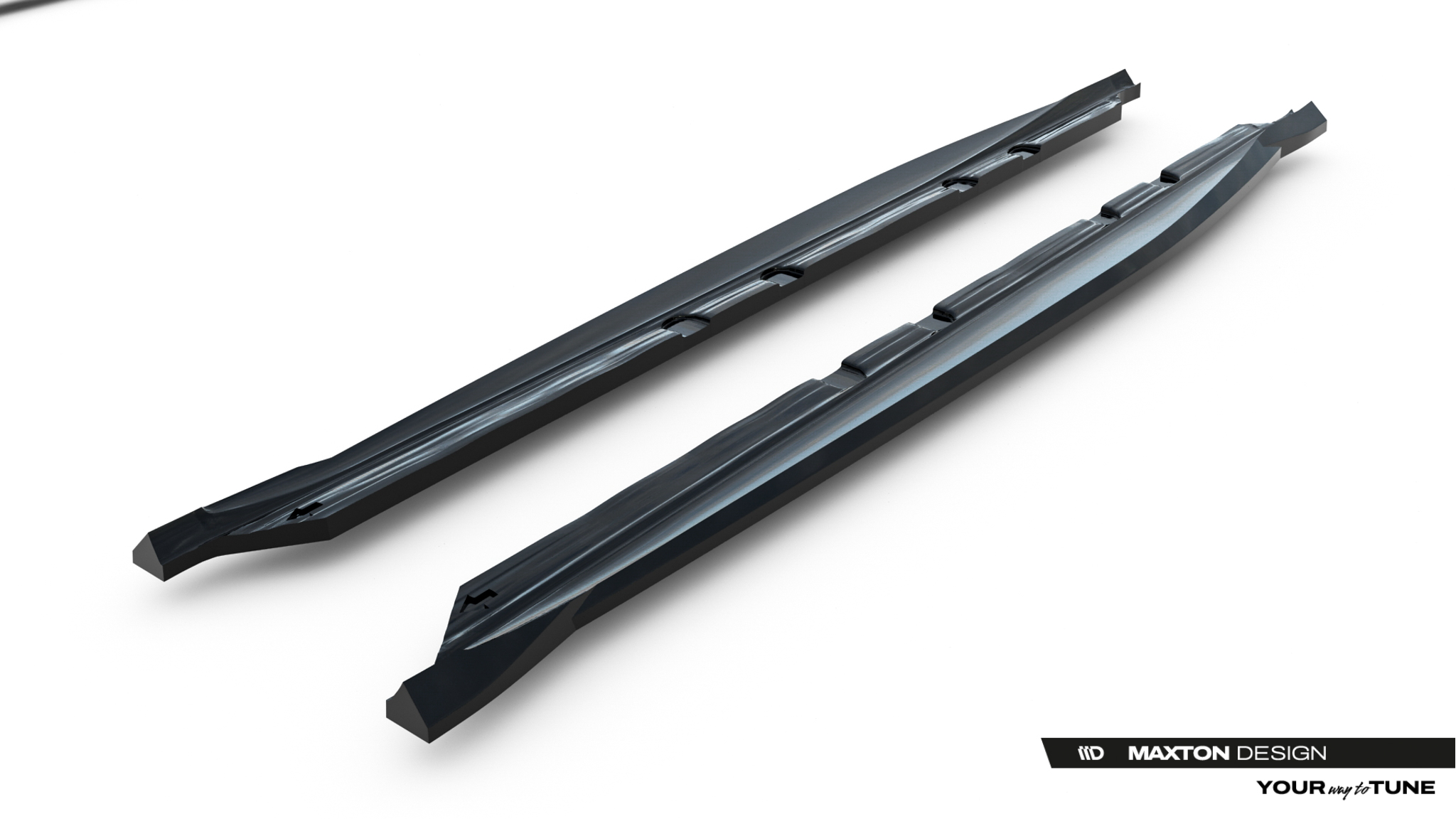 Seitenschweller Ansatz Paar V.2 passend für CUPRA Leon ST / Hatchback Aero Mk1 / Mk1 FL schwarz Hochglanz
