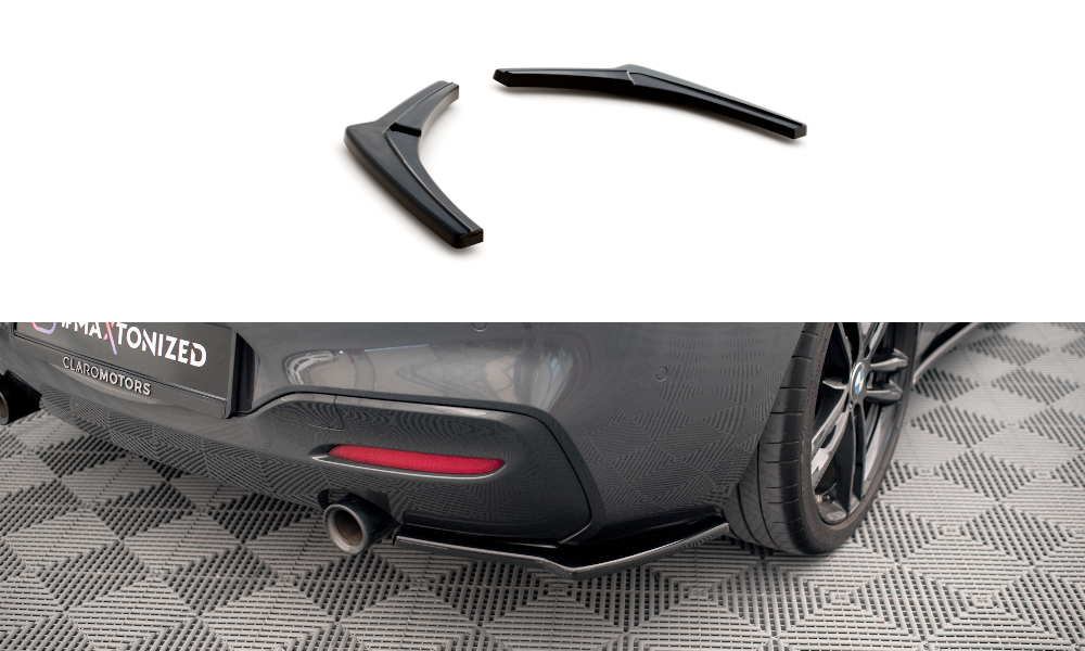 Heck Ansatz Flaps Diffusor V.2 für BMW 1er F20/F21 M-POWER FACELIFT schwarz Hochglanz