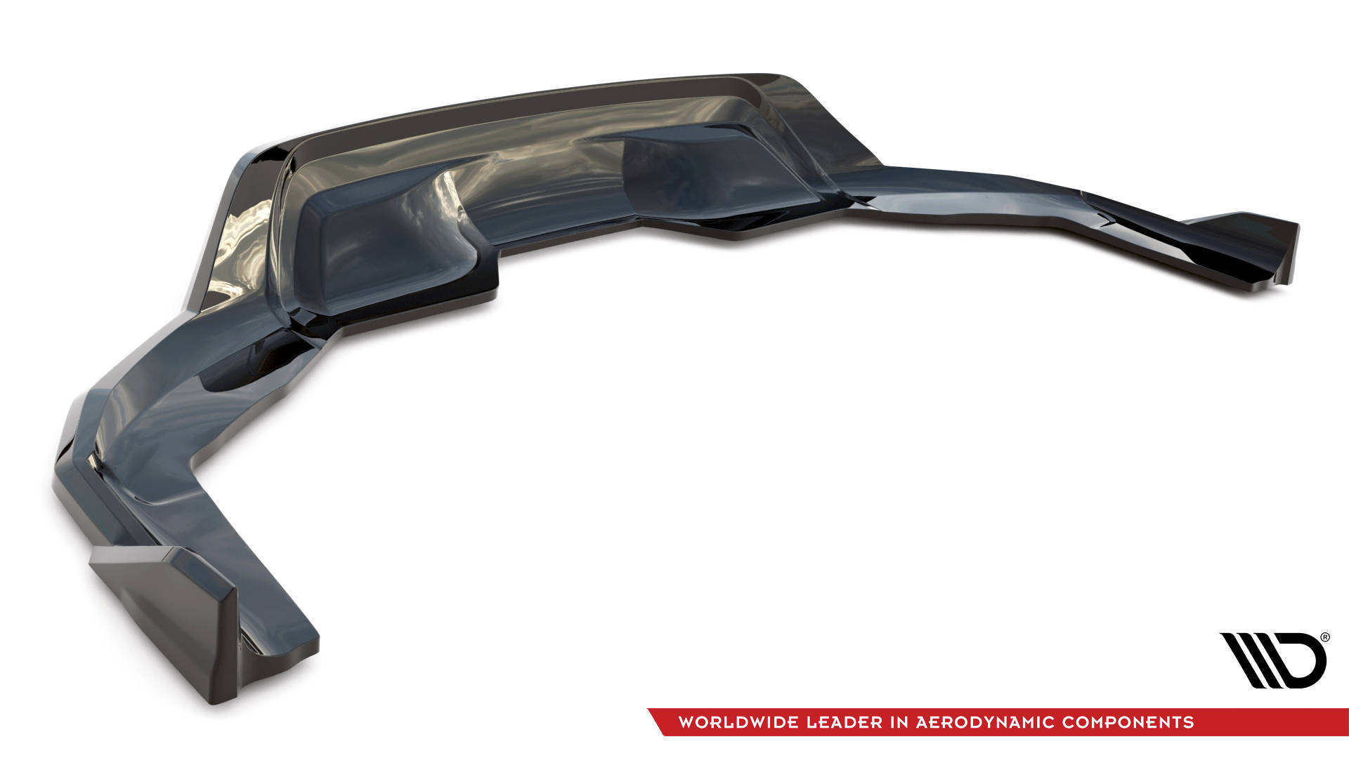 Street+ Mittlerer Diffusor RACE Heck Ansatz passend für BMW X6 M-Paket F16 schwarz Hochglanz