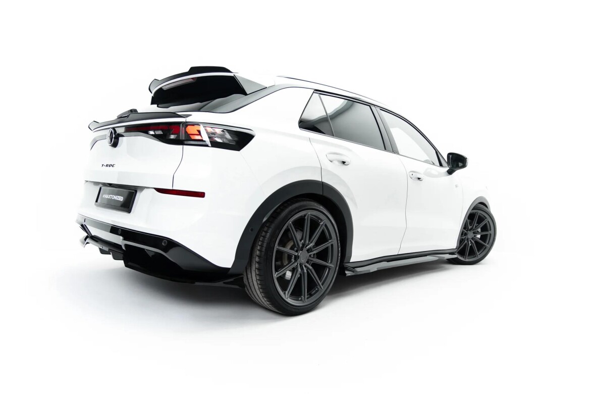 Seitenschweller Ansatz (Paar) passend für VW T-Roc R-Line Mk2 schwarz Hochglanz