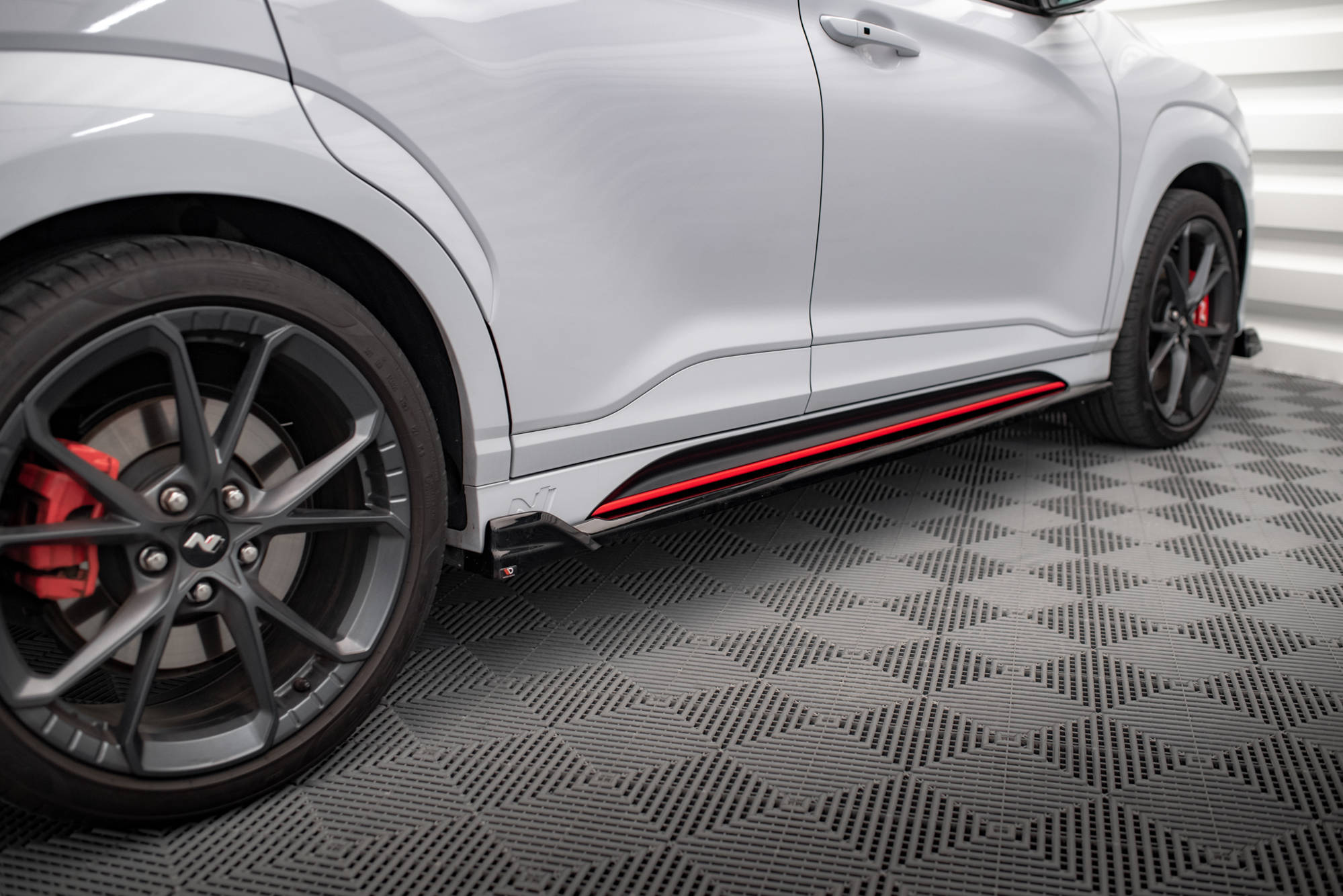 Street+ Seitenschweller Leisten V.1 + Flaps passend für Hyundai Kona N Mk1