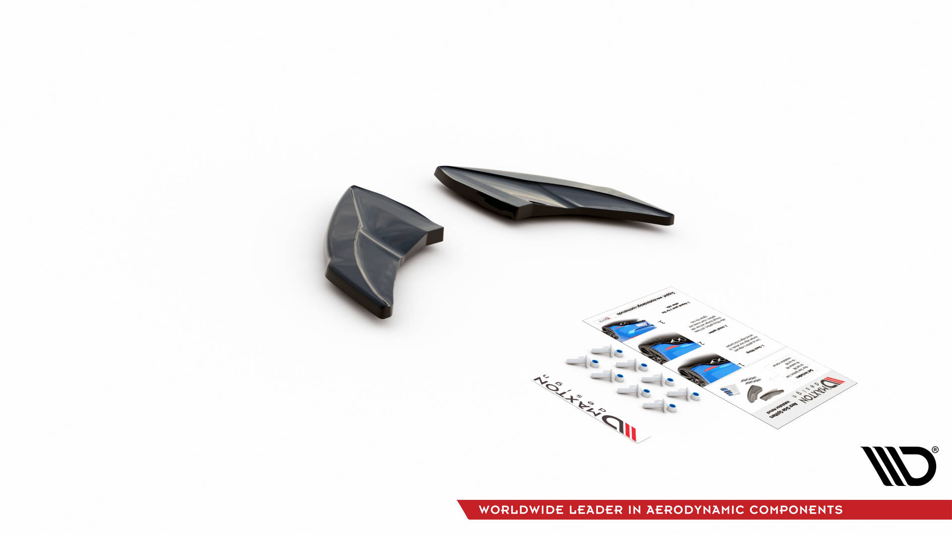 Street+ Heck Ansatz Flaps V.4 passend für VW Golf R Mk7 schwarz Hochglanz