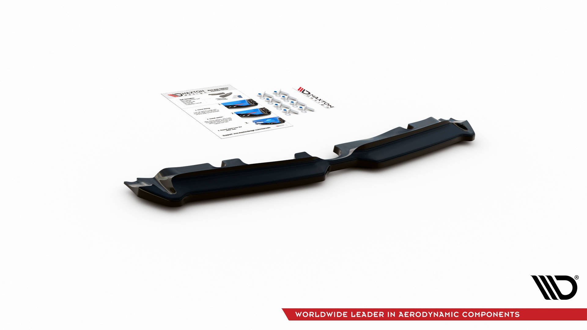 Street+ Mittlerer Diffusor Heck Ansatz passend für Mini Countryman Mk2 F60 JCW schwarz Hochglanz