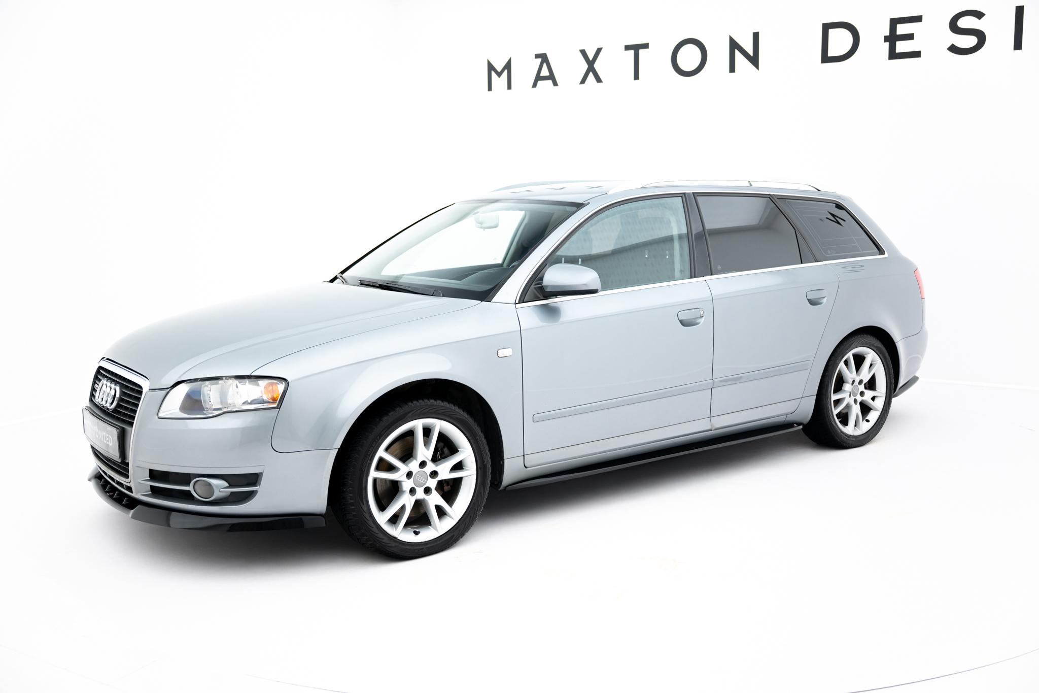 Street+ Seitenschweller Leisten V.1 passend für Audi S4 / A4 / A4 S-Line B6 / B7 schwarz Hochglanz