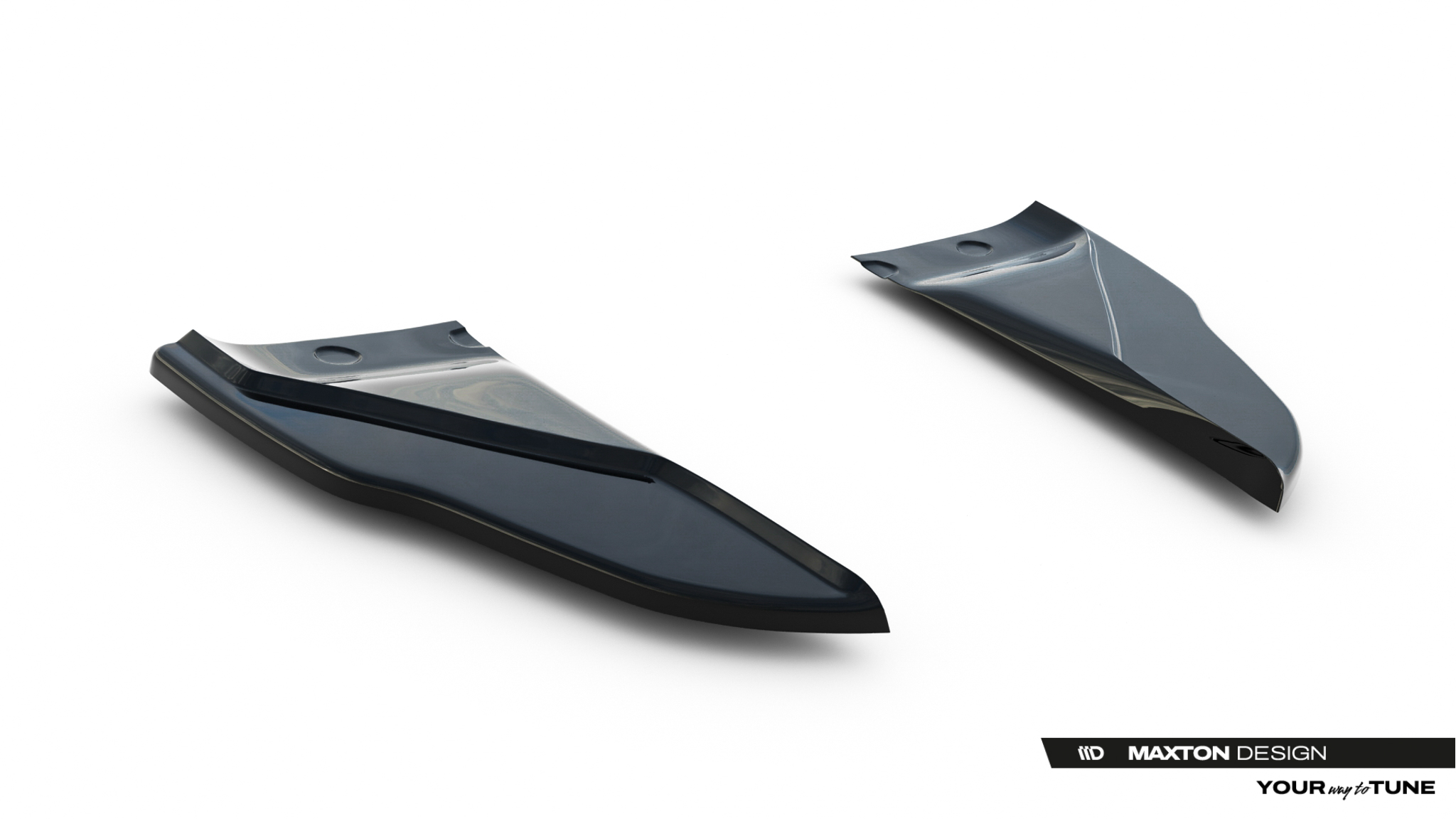 Diffusor Flaps V.2 passend für Tesla Model S Mk1 schwarz Hochglanz