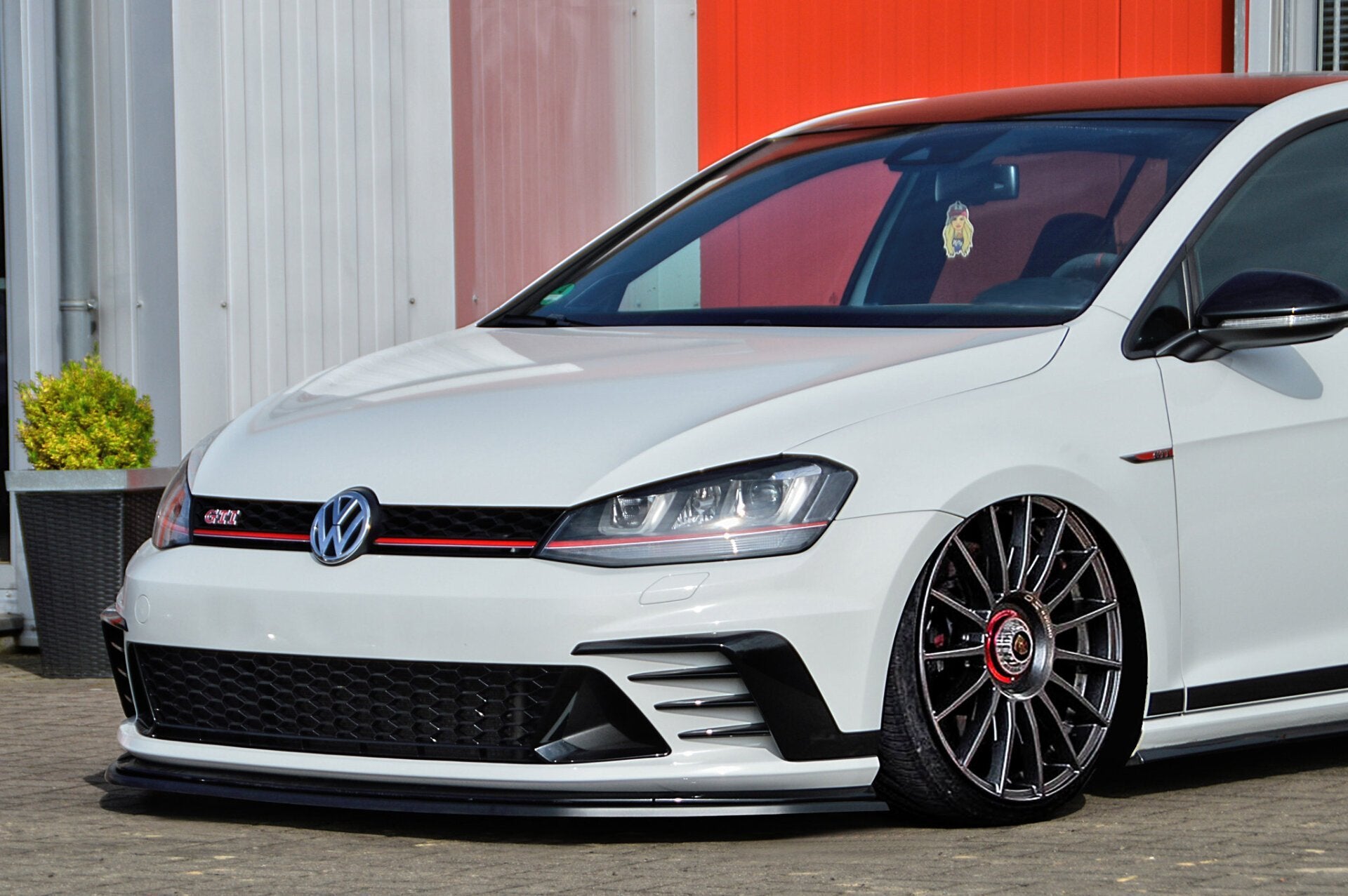 Spoilerschwert Frontspoiler für VW Golf 7 GTI Clubsport Schwarz Glanz