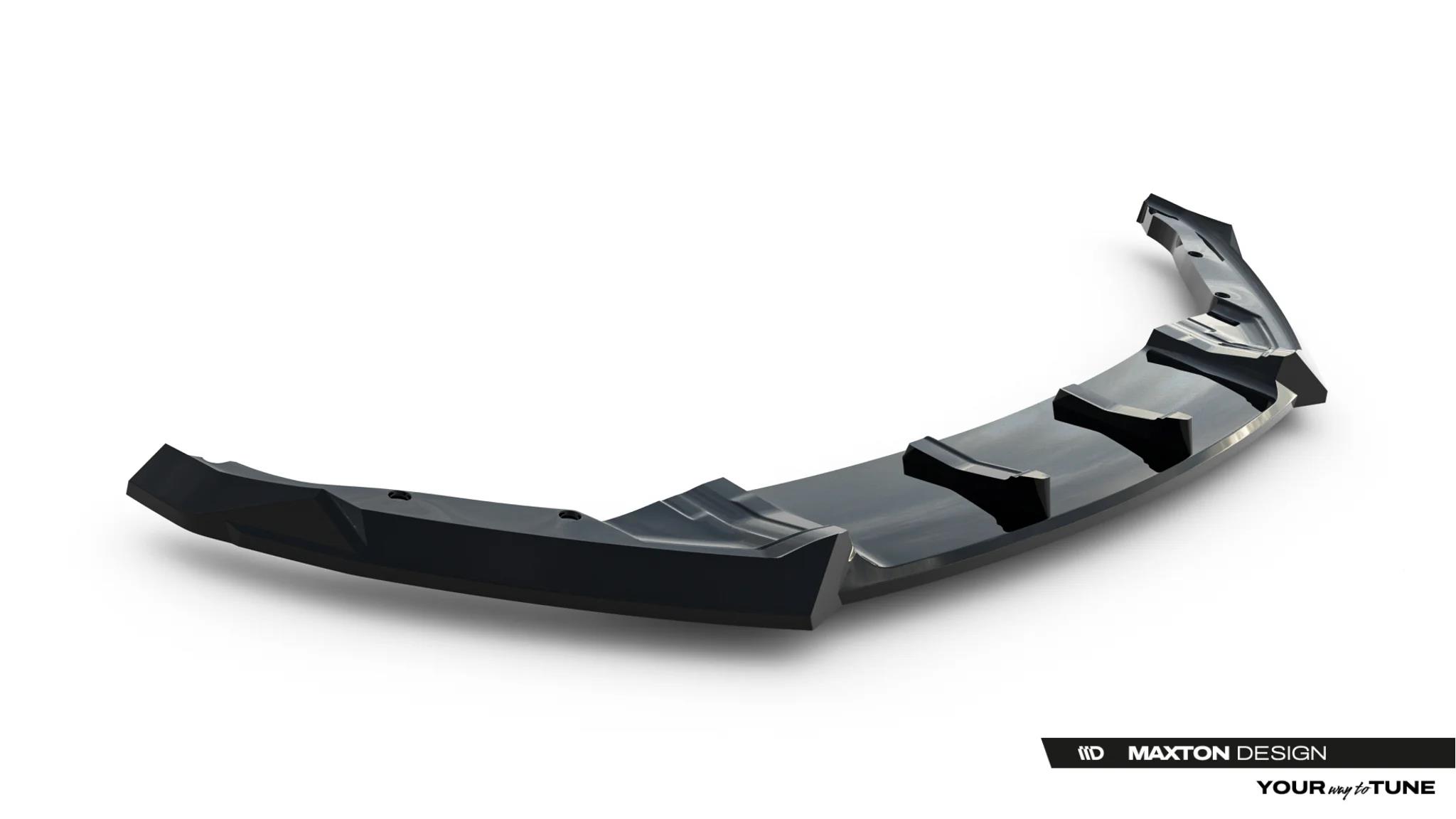 Street+ Spoilerlippe Front Ansatz passend für Skoda Scala Mk1 Facelift schwarz Hochglanz