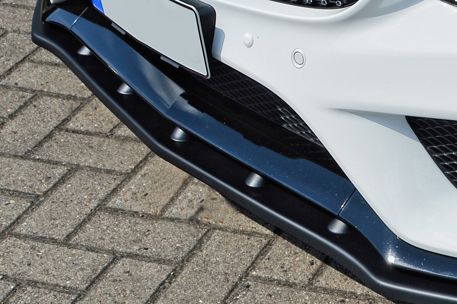 Cup Frontspoilerlippe für Mercedes C W205 43 AMG Limousine Schwarz Matt