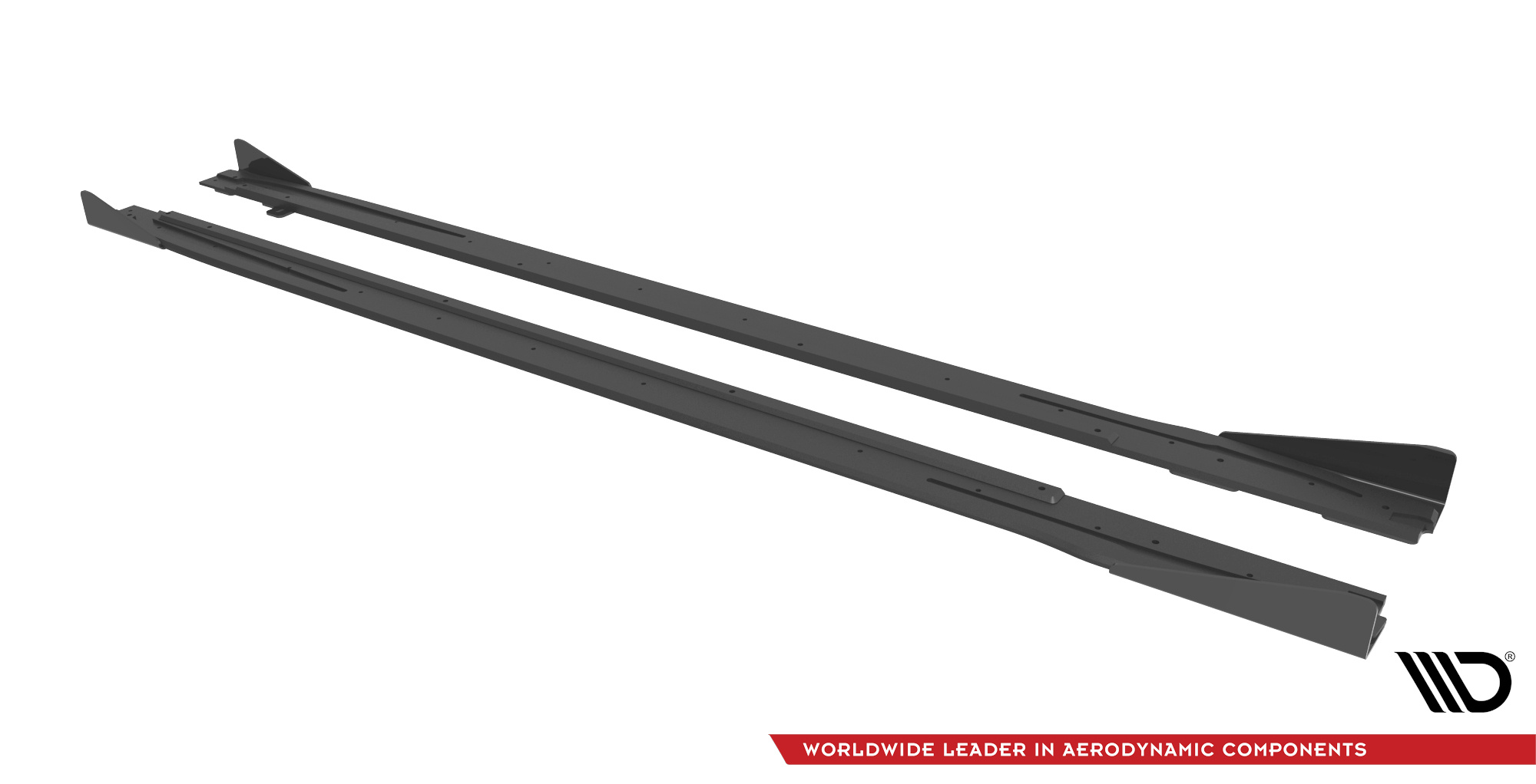 Street Pro Seitenschweller Leisten + Flaps V.1 passend für Audi S3 / A3 S-Line 8Y / 8Y FL schwarz Hochglanz