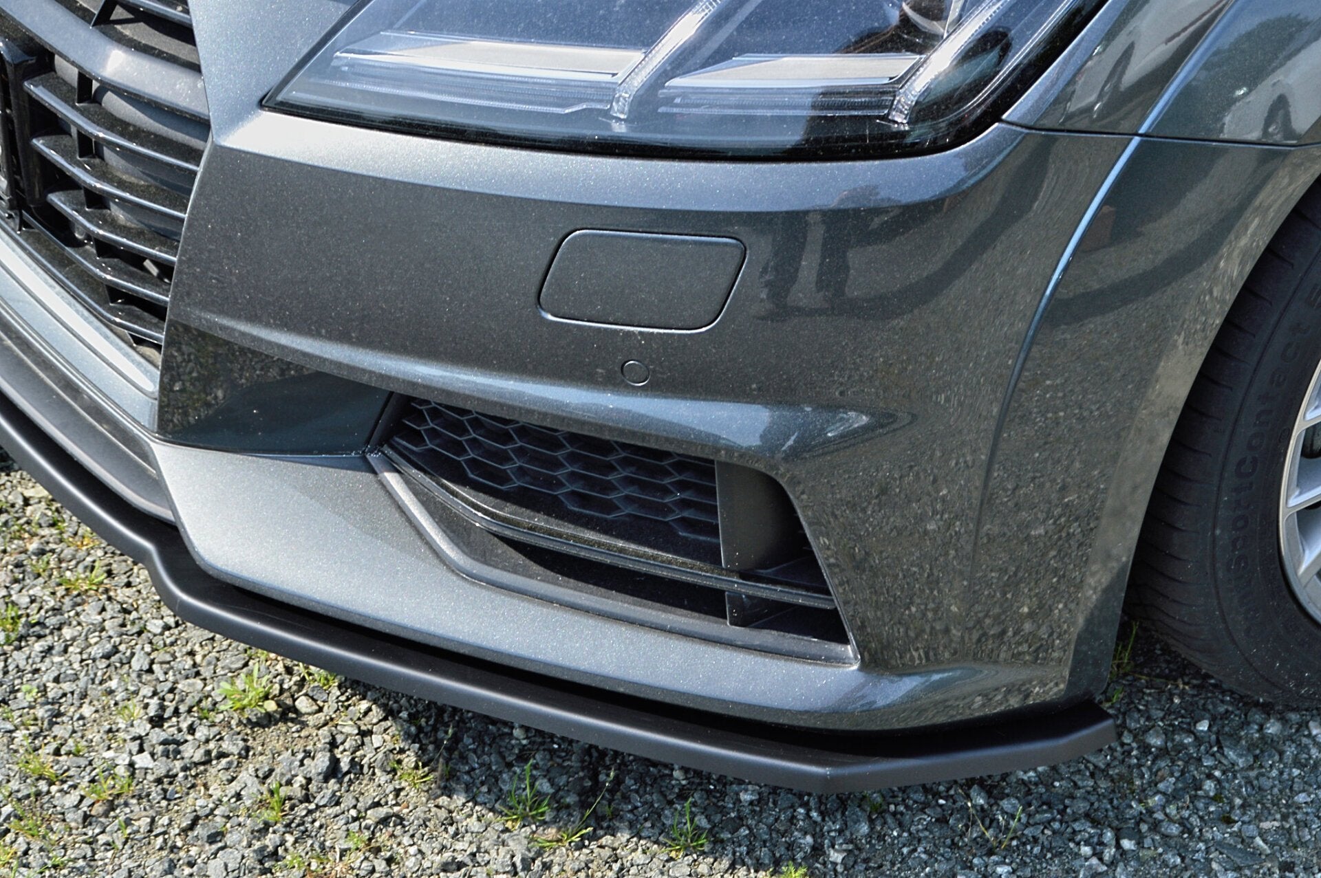 Spoilerschwert Frontspoiler Lippe Cuplippe ABS für Audi TT TTS 8S S Line Schwarz Glanz