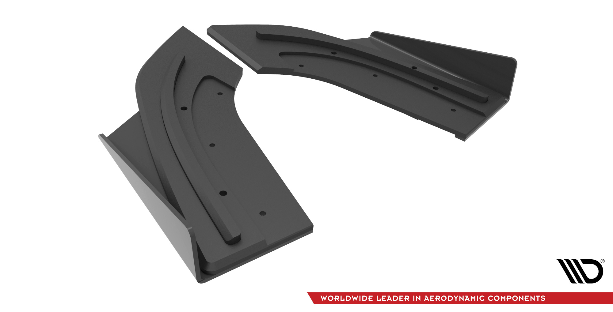 Street Pro Heck Ansatz Flaps passend für Mazda 3 MPS Mk1 rot+ Hochglanz Flaps