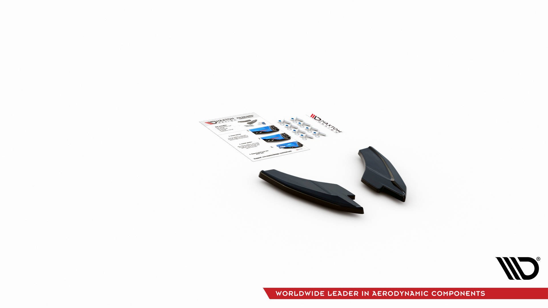 Street+ Heck Ansatz Flaps V.2 passend für Audi S3 / A3 S-Line Sportback 8Y schwarz Hochglanz