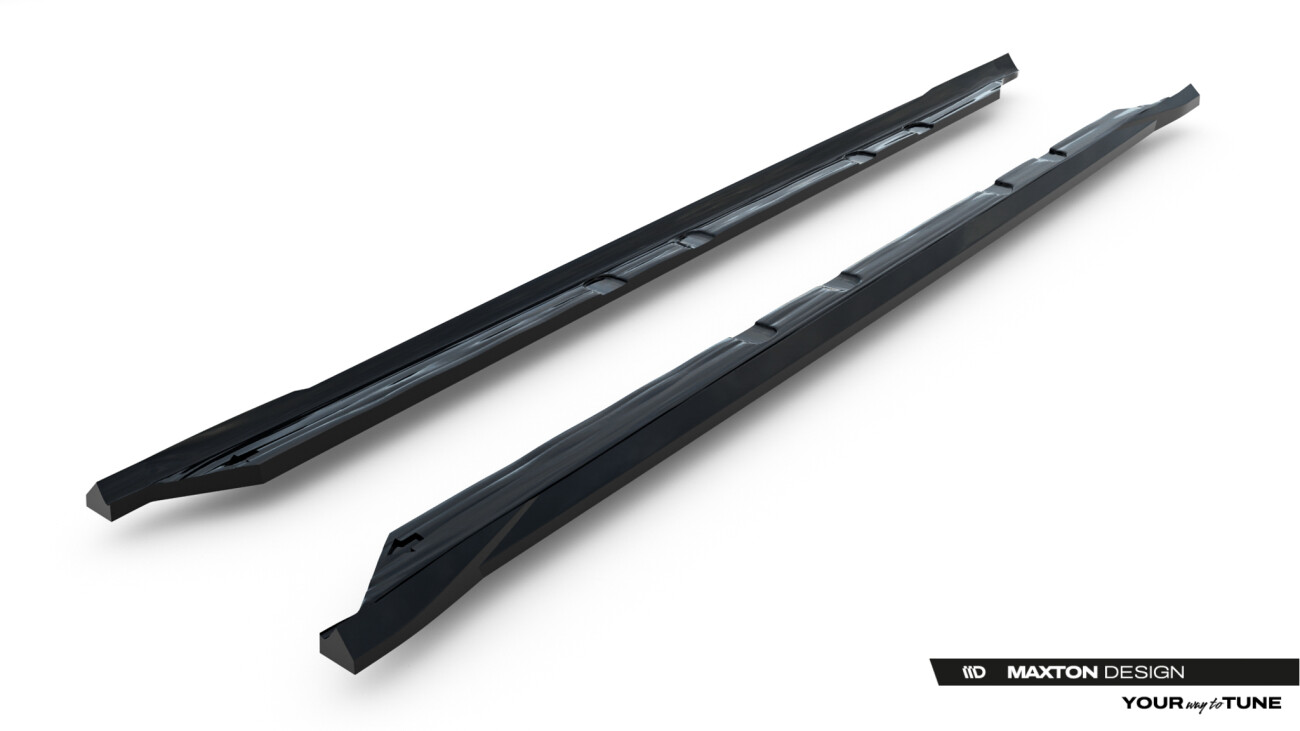Seitenschweller Ansatz (Paar) V.2 passend für Cupra Leon ST / Hatchback Mk1 Facelift schwarz Hochglanz