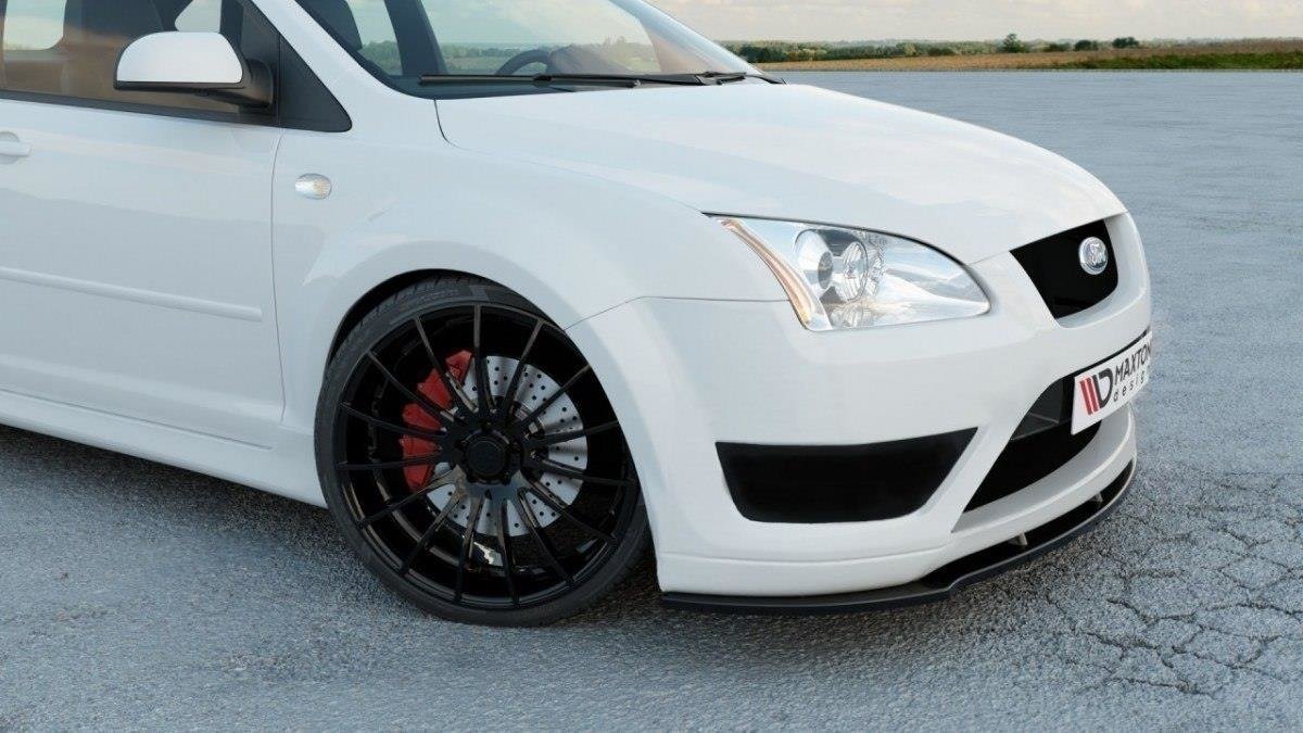 Street+ Spoilerlippe Front Ansatz V.1 passend für Ford Focus ST Mk2 schwarz Hochglanz
