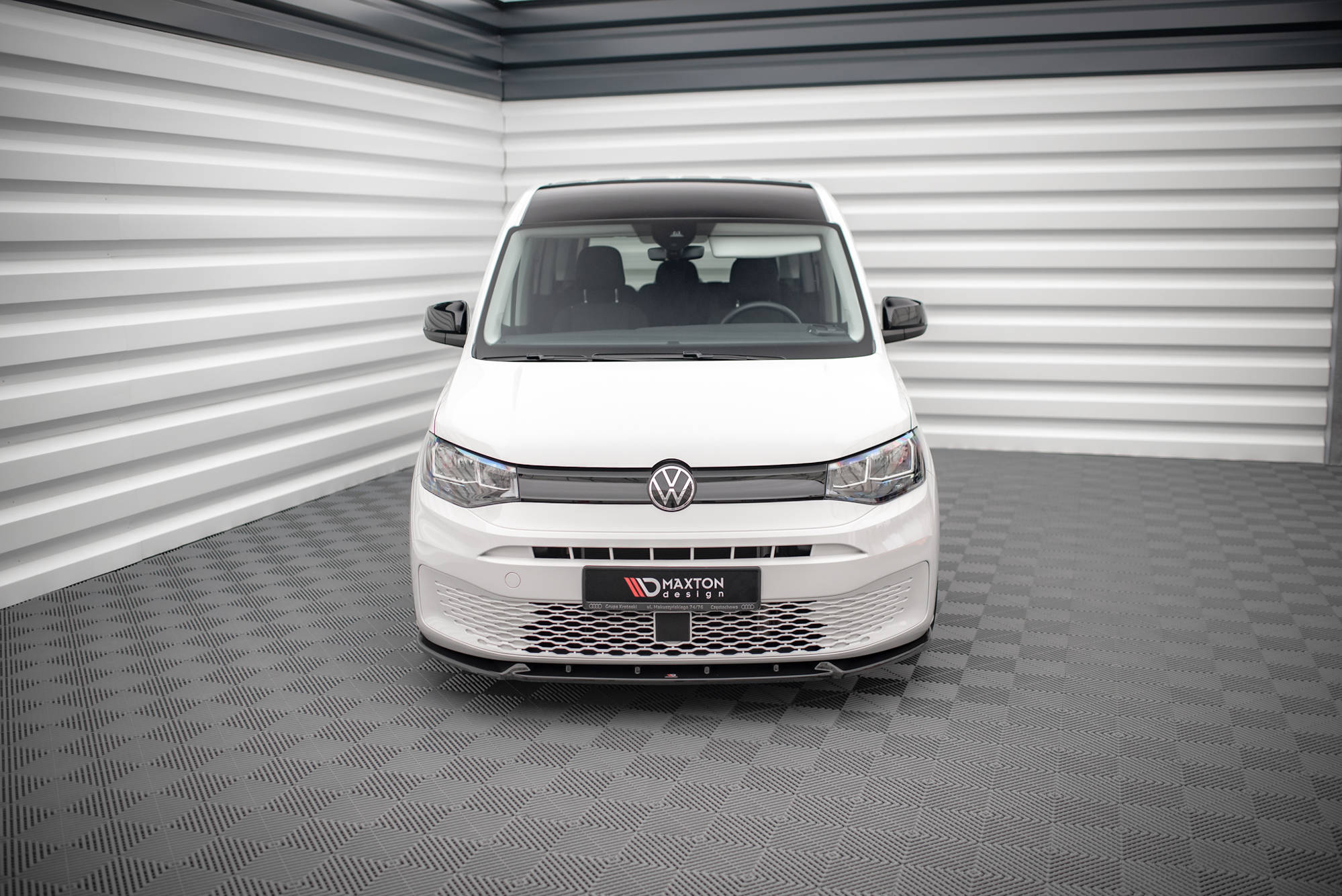 Street+ Spoilerlippe Front Ansatz V.2 passend für VW Caddy Mk5 schwarz Hochglanz
