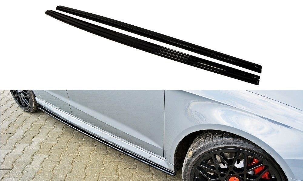 Street+ Seitenschweller Leisten passend für Audi RS3 8V Sportback schwarz Hochglanz