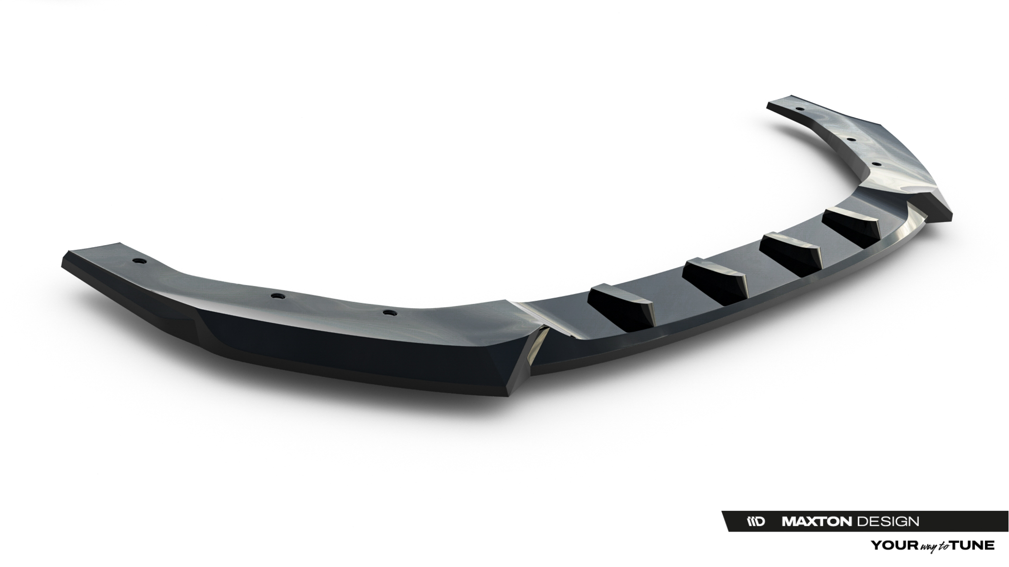 Street+ Spoilerlippe Front Ansatz passend für Ford Transit Custom MSRT Mk2 schwarz Hochglanz