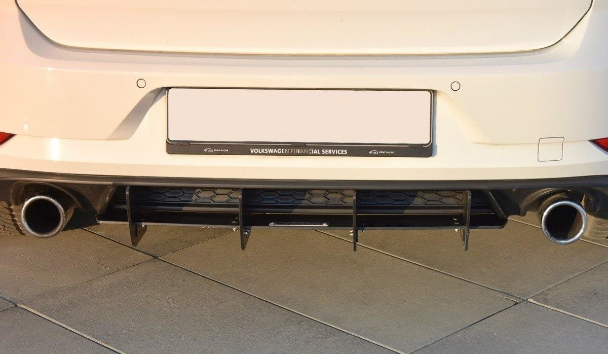 Diffusor Heck Ansatz für Heckschürze für VW GOLF 7 GTI FACELIFT