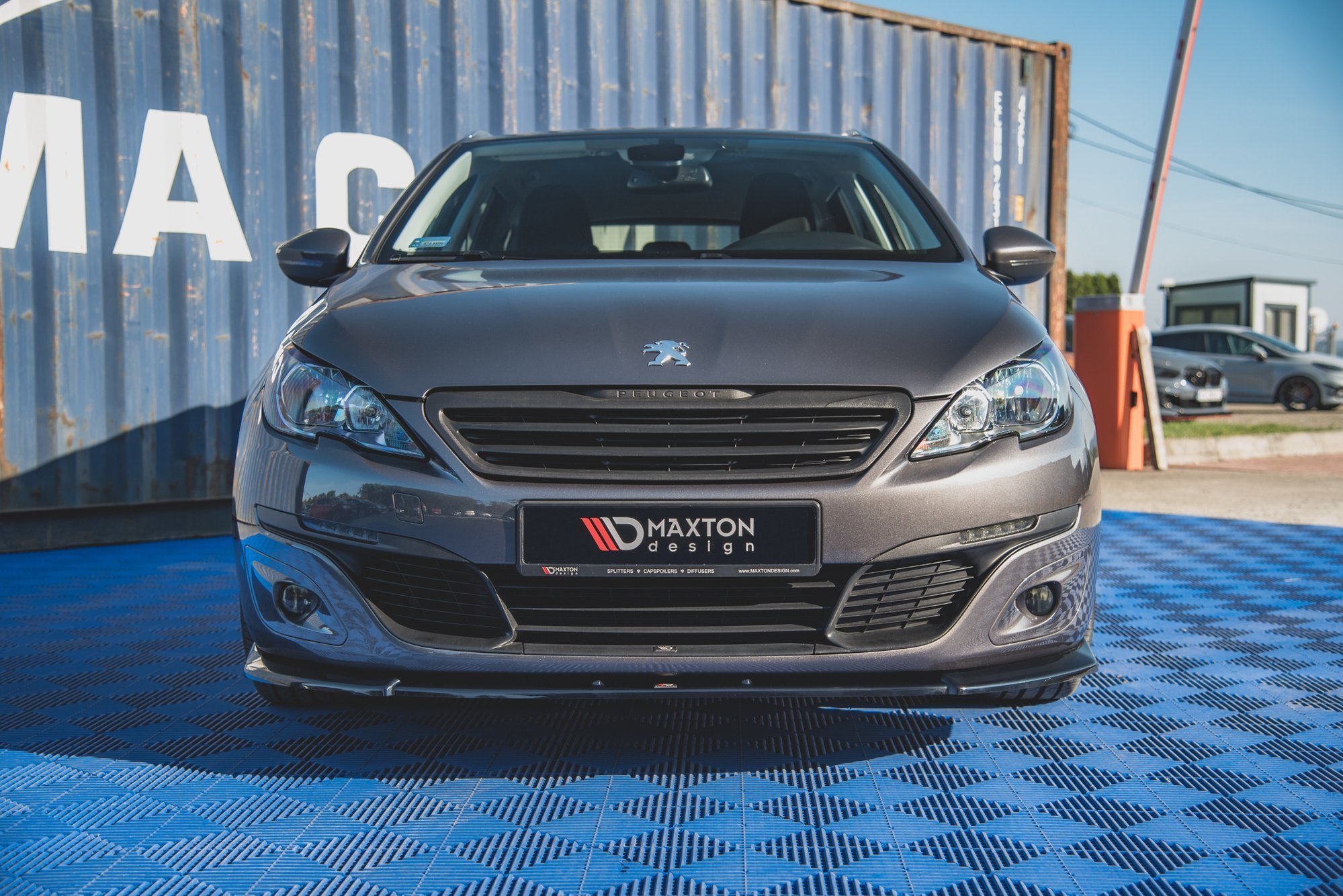 Street+ Spoilerlippe Front Ansatz V.2 passend für Peugeot 308 Mk2 schwarz Hochglanz