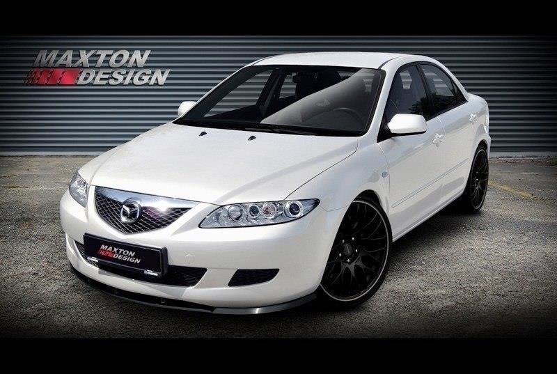 Street+ Spoilerlippe Front Ansatz passend für Mazda 6 MK1 vor FL 2002-2005 Carbon Look