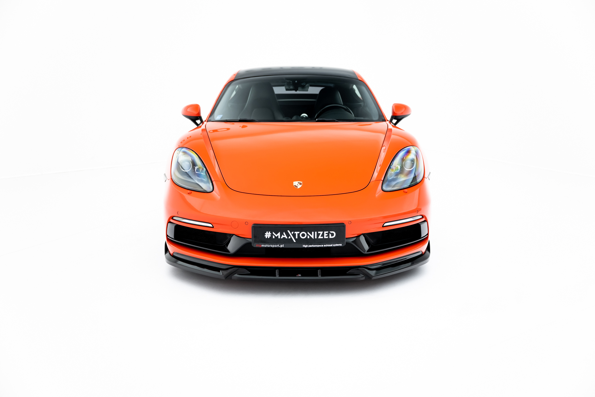 Street+ Spoilerlippe Front Ansatz V.3 passend für Porsche 718 Cayman GTS 982c schwarz Hochglanz