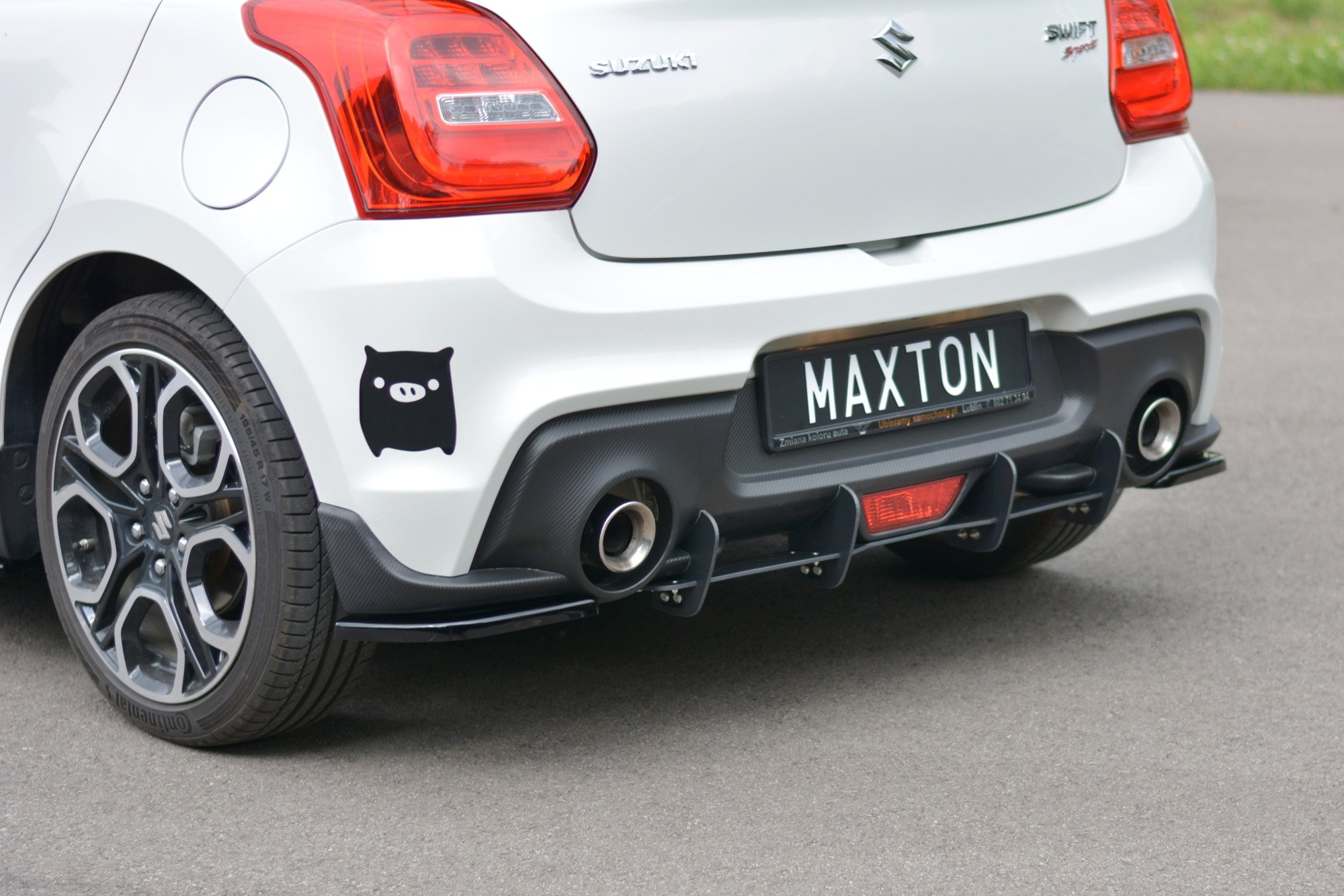 Diffusor Heck Ansatz für Heckschürze für SUZUKI SWIFT 6 SPORT