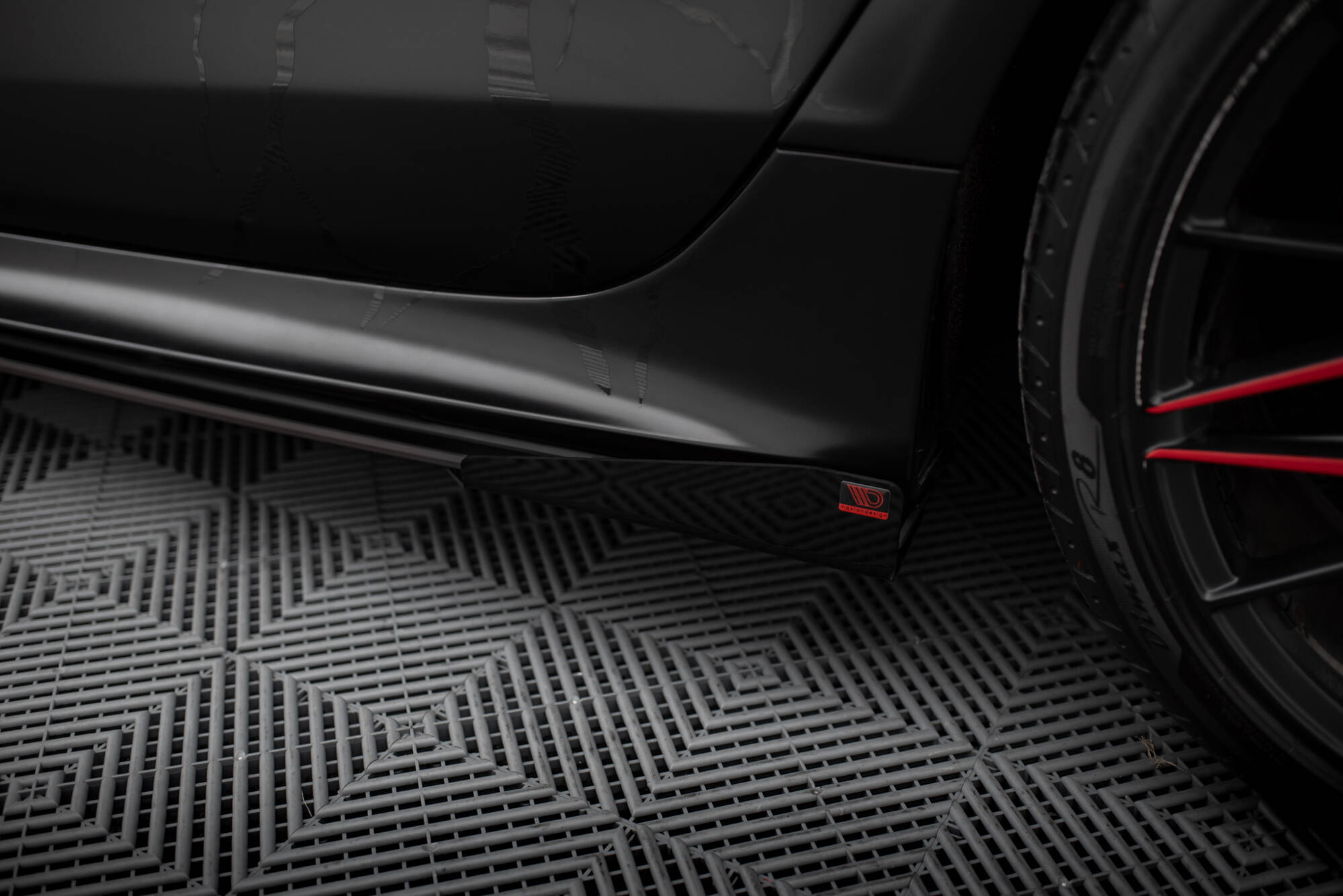 Seitenschweller Flaps passend für Audi A7 RS7 Look C7 schwarz Hochglanz