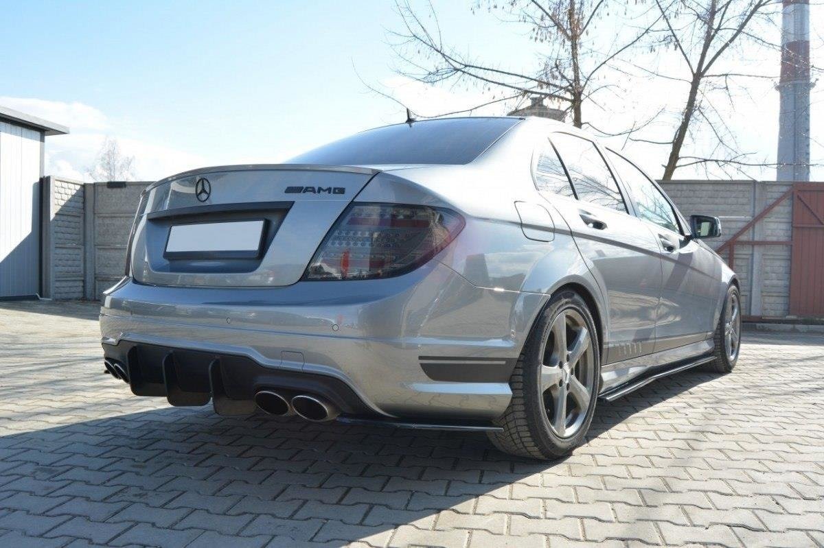 Street Pro Heck Ansatz Diffusor Heckschürze V.2 passend für Mercedes C W204 AMG-Line FL