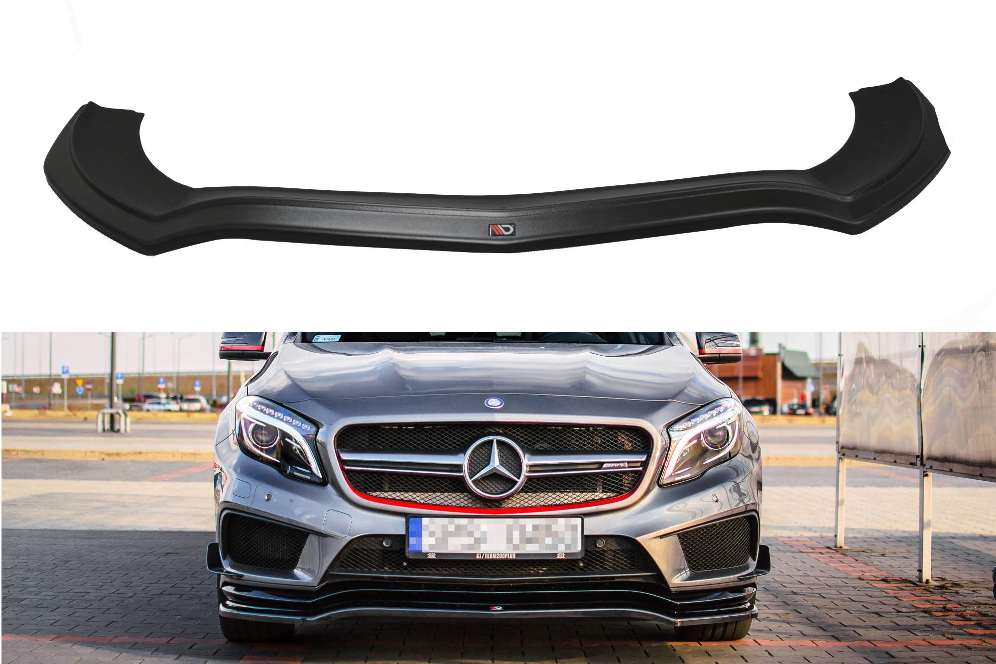 Front Ansatz für Mercedes GLA 45 AMG SUV X156 vor Facelift Carbon Look