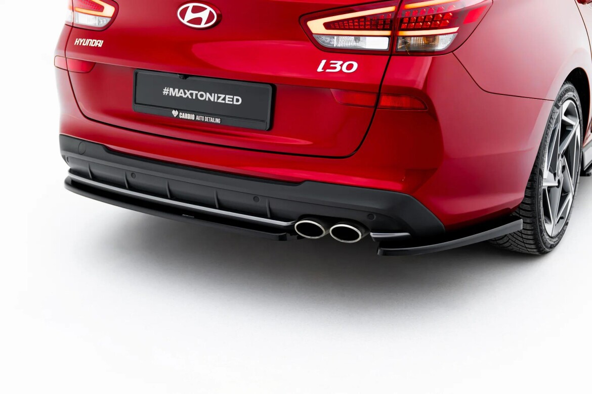 Diffusor Flaps V.1 passend für Hyundai I30 N-Line Wagon Mk3 Facelift schwarz Hochglanz