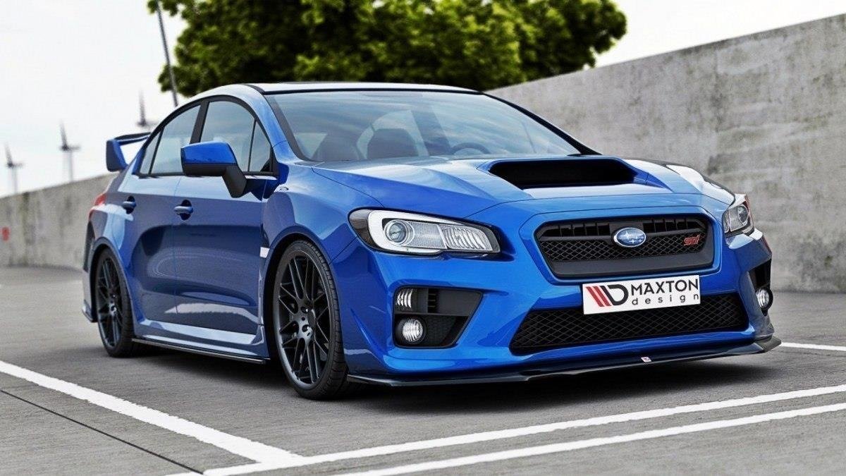 Street+ Spoilerlippe Front Ansatz passend für Subaru Impreza MK4 WRX STI V.1 schwarz Hochglanz