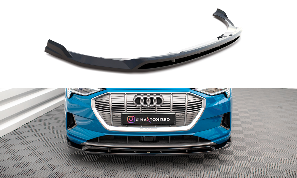 Street+ Spoilerlippe Front Ansatz V.2 passend für Audi e-tron schwarz Hochglanz