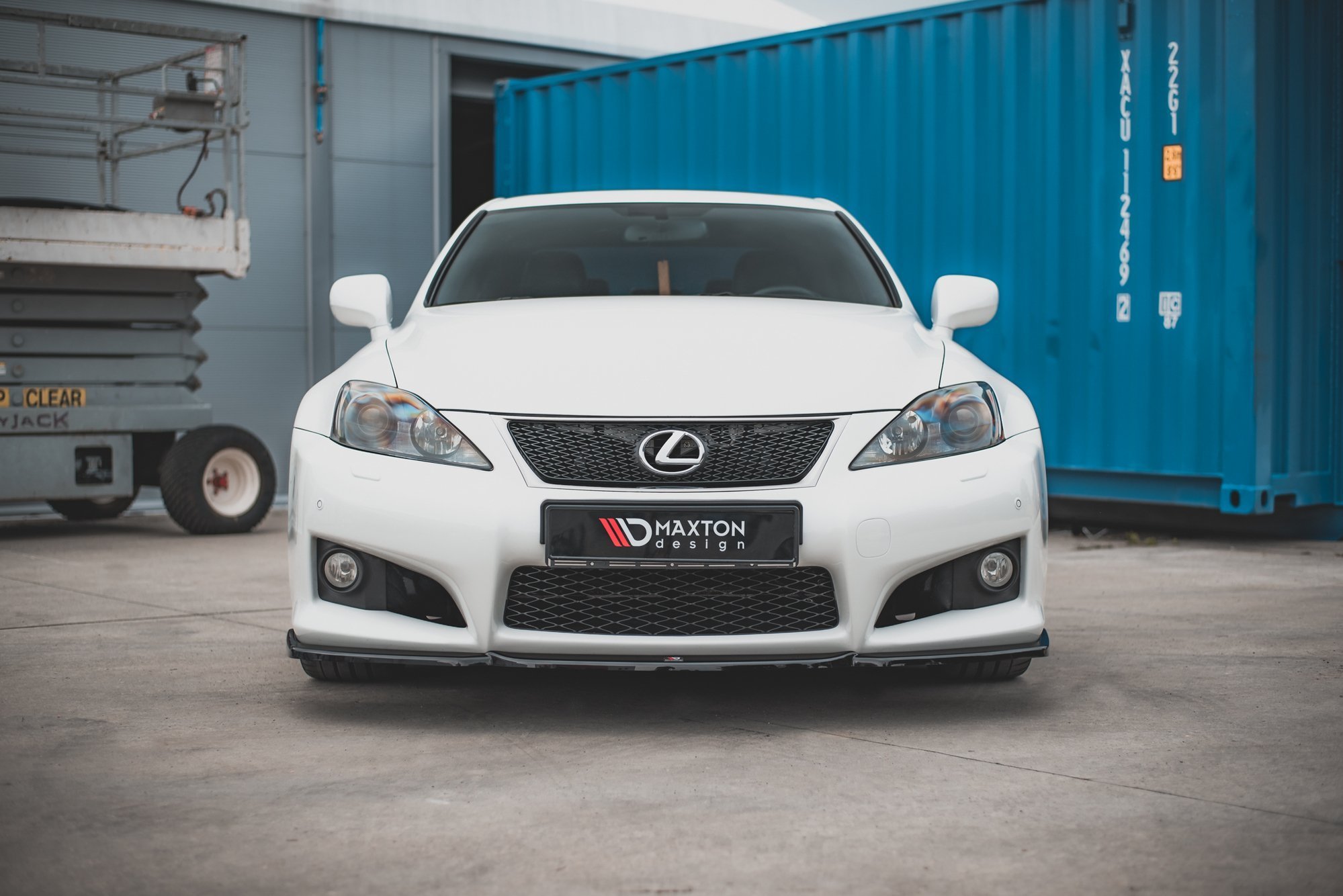 Street+ Spoilerlippe Front Ansatz V.2 passend für Lexus IS F Mk2 schwarz Hochglanz