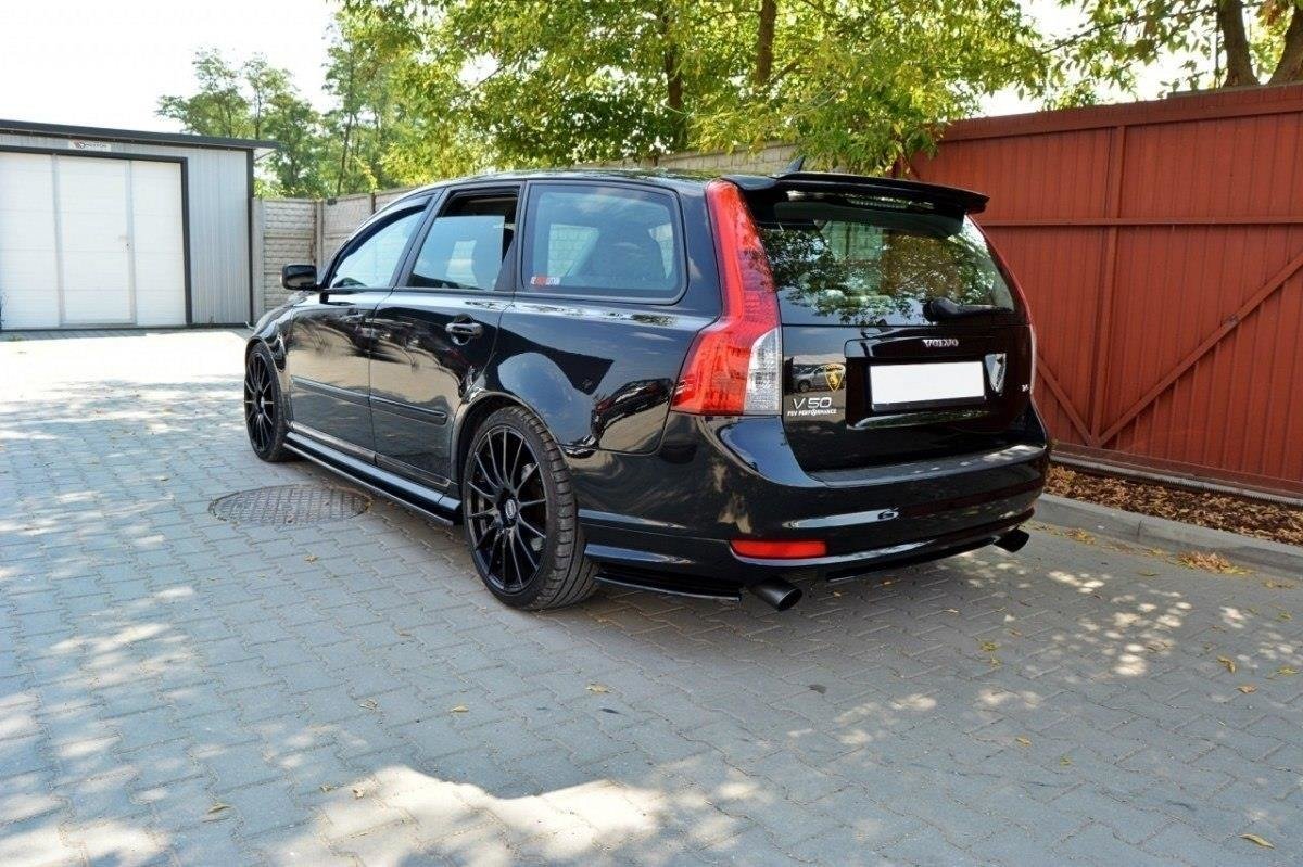 Street+ Seitenschweller Leisten passend für Volvo V50F R-Design schwarz Hochglanz