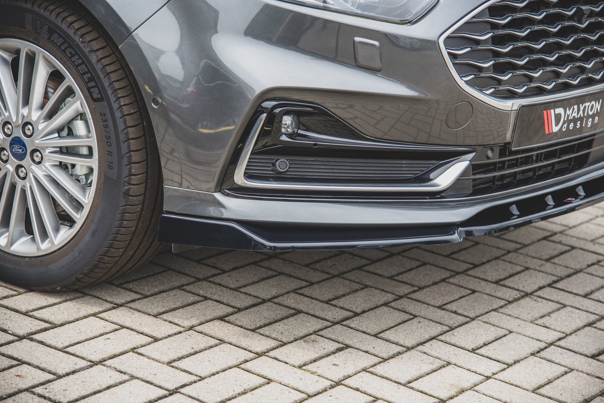 Front Ansatz für Ford S-Max Mk2 Facelift schwarz Hochglanz