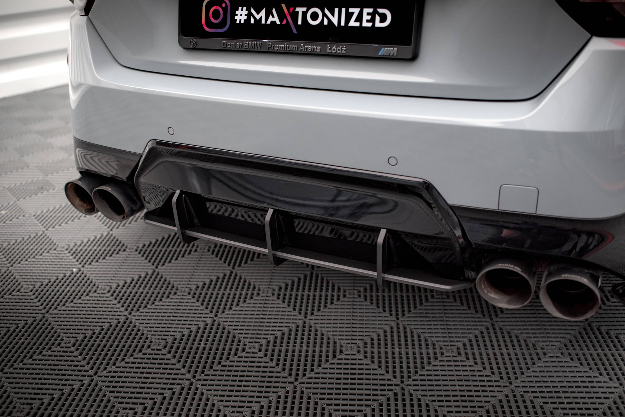 Street Pro Heckschürze Heck Ansatz Diffusor passend für BMW 2 Coupe M240i G42 rot