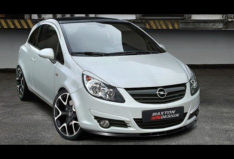 Street+ Spoilerlippe Front Ansatz passend für Opel Corsa D vor FL schwarz Hochglanz