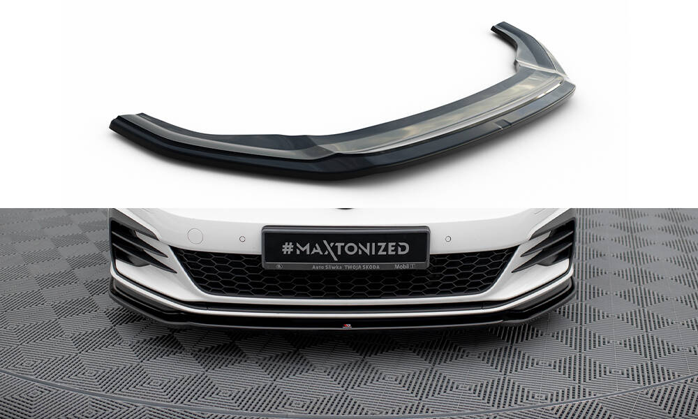 Front Ansatz V.2 für VW Golf GTI / GTD Mk7 Facelift schwarz Hochglanz