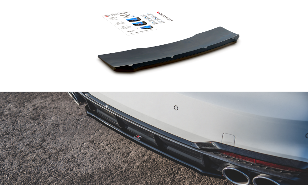 Street+ Mittlerer Diffusor Heck Ansatz RACE passend für Audi S5 Sportback / Coupe F5 FL Carbon Look