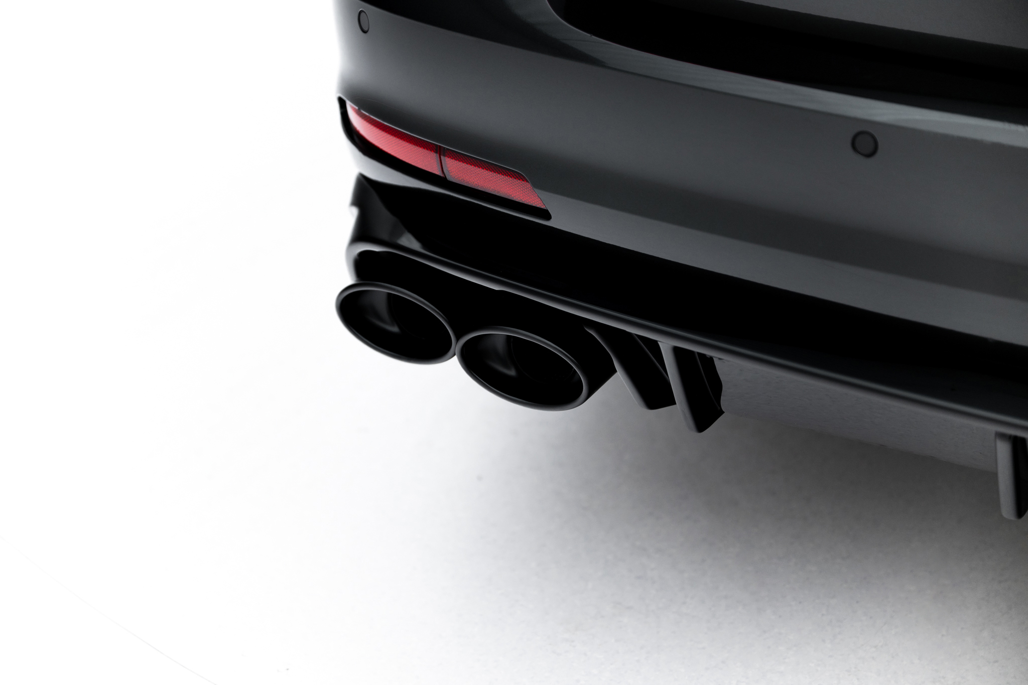 Heckansatz Diffusor + Endrohre passend für Audi A6 Limousine / Avant C8 / C8 Facelift