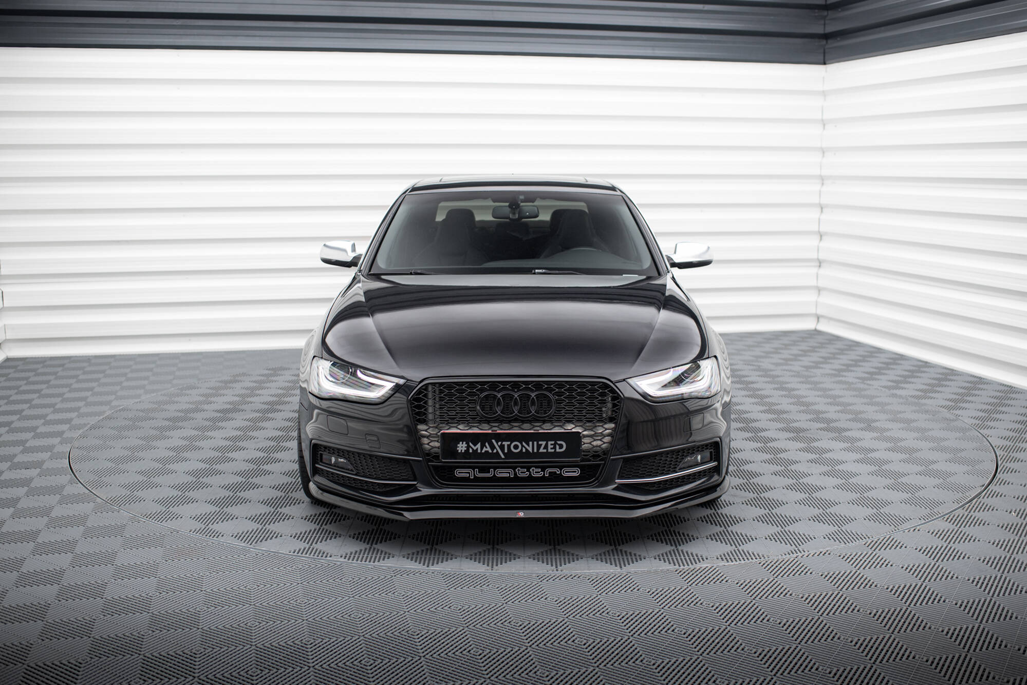 Front Ansatz V.1 für Audi A4 S-Line / S4 B8 Facelift schwarz Hochglanz