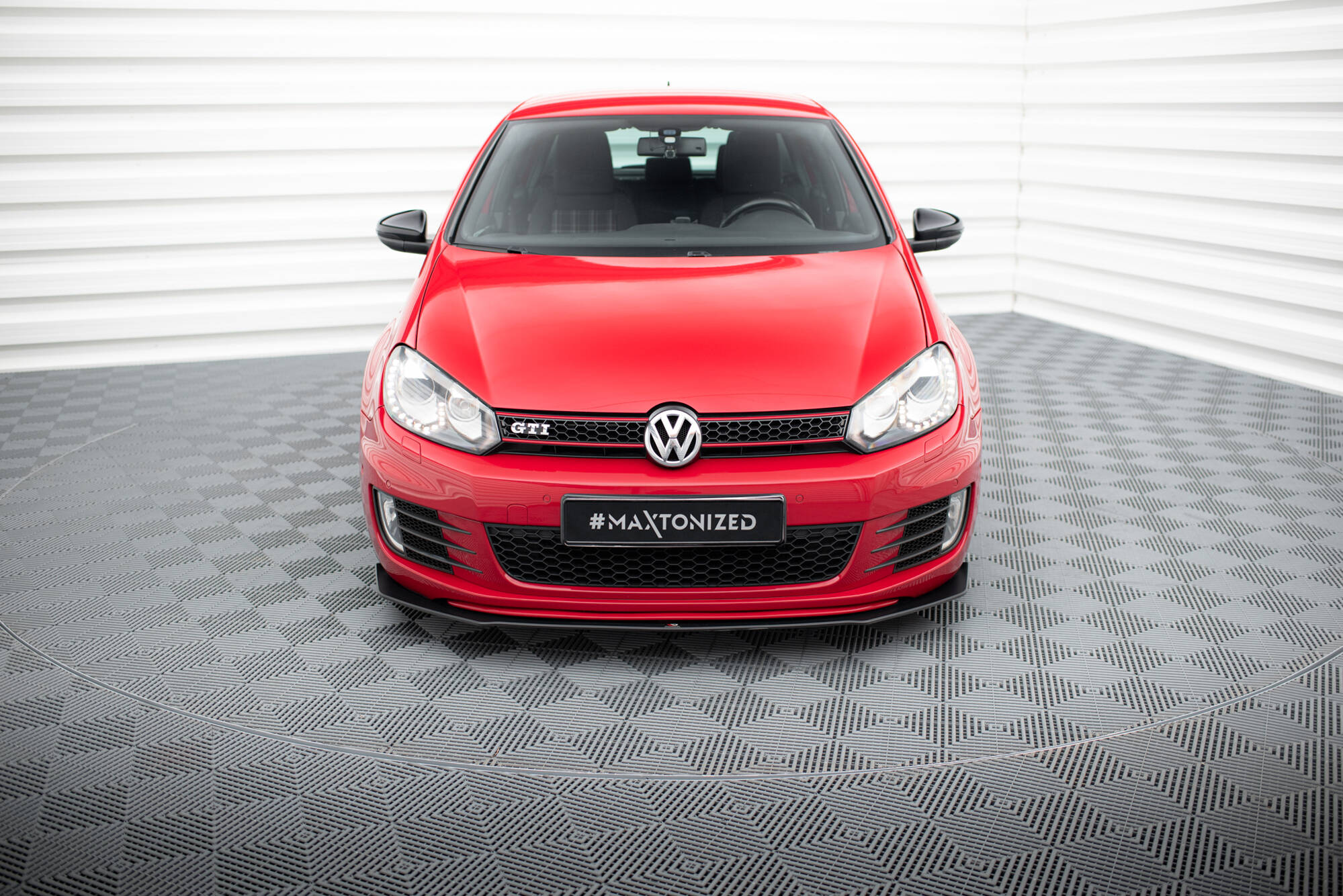 Street Pro Spoilerlippe Front Ansatz V.3 passend für VW Golf 6 GTI Mk6 rot